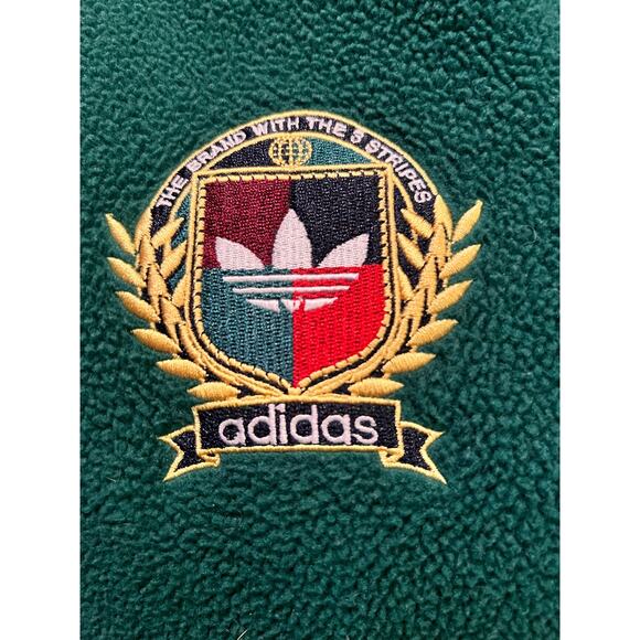 Adidas Green Collegiate Crest Pullover Fleece Hoodie With Crest US Men sz small. - Picture 3 of 7